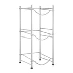 VEVOR 3 Tiers Water Jug Holder, 5 Gallon Water Bottle Holder, Single Row Water Bottle Rack for 3 Bottles, Heavy Duty Water Jug Rack for Kitchen, Office, Living Room, Silver