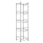 VEVOR 5 Tiers Water Jug Holder, 5 Gallon Water Bottle Holder, Single Row Water Bottle Rack for 5 Bottles, Heavy Duty Water Jug Rack for Kitchen, Office, Living Room, Silver