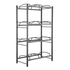 VEVOR 4 Tiers Water Jug Holder, 5 Gallon Water Bottle Holder, Double Row Water Bottle Rack for 8 Bottles, Heavy Duty Water Jug Rack for Kitchen, Office, Living Room, Black