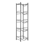 VEVOR 5 Tiers Water Jug Holder Single Row Water Bottle Rack for 5 Bottles, Heavy Duty Water Dispenser Rack with 5 Slots for Gallon Jugs, Detachable Water Storage Shelf Organizer for Home Living Room Office, Black