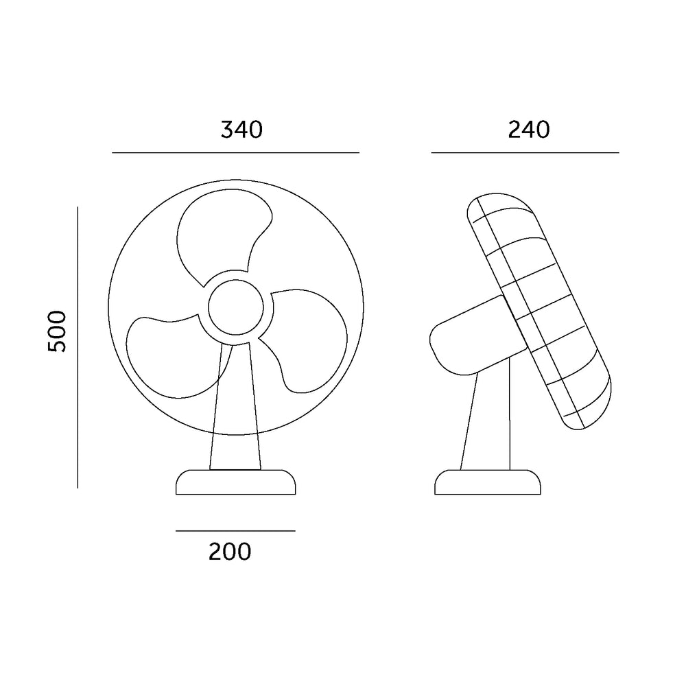 Desk fan VIENTO 40W white Kobi Windstar