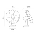Desk fan VIENTO 40W white Kobi Windstar