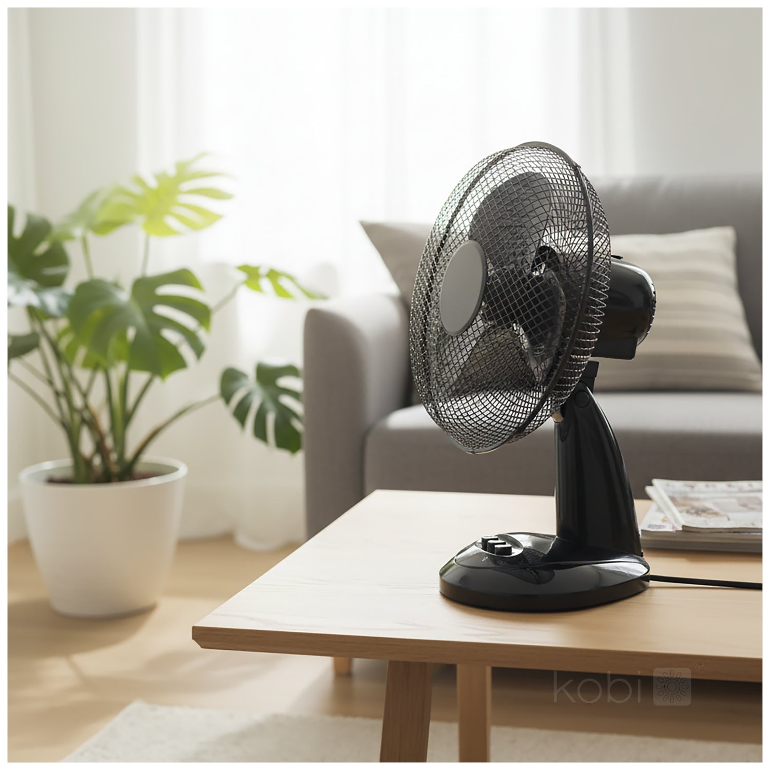 Desk fan VIENTO 40W black Kobi Windstar
