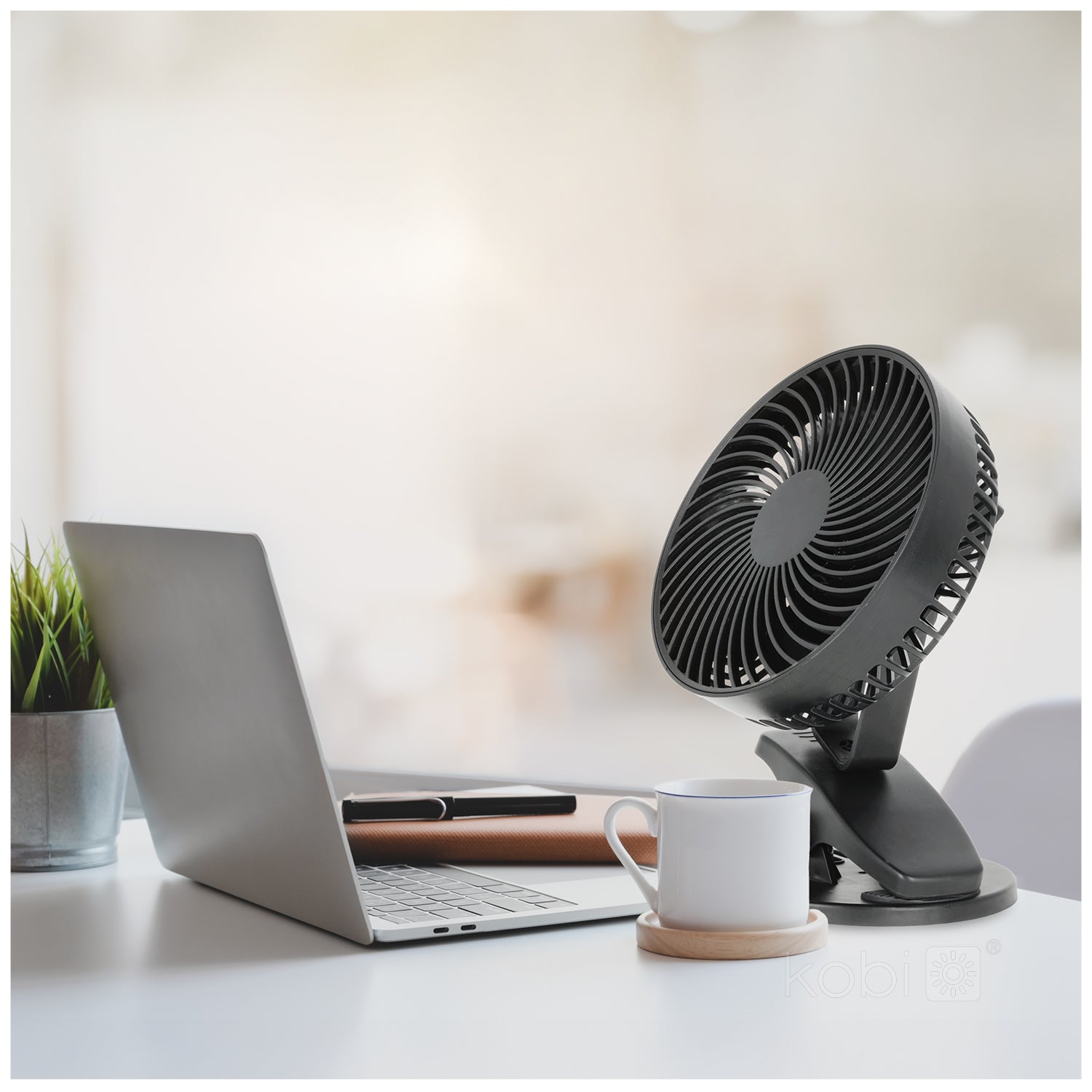 Desk fan VIENTO CLIP black Kobi Windstar