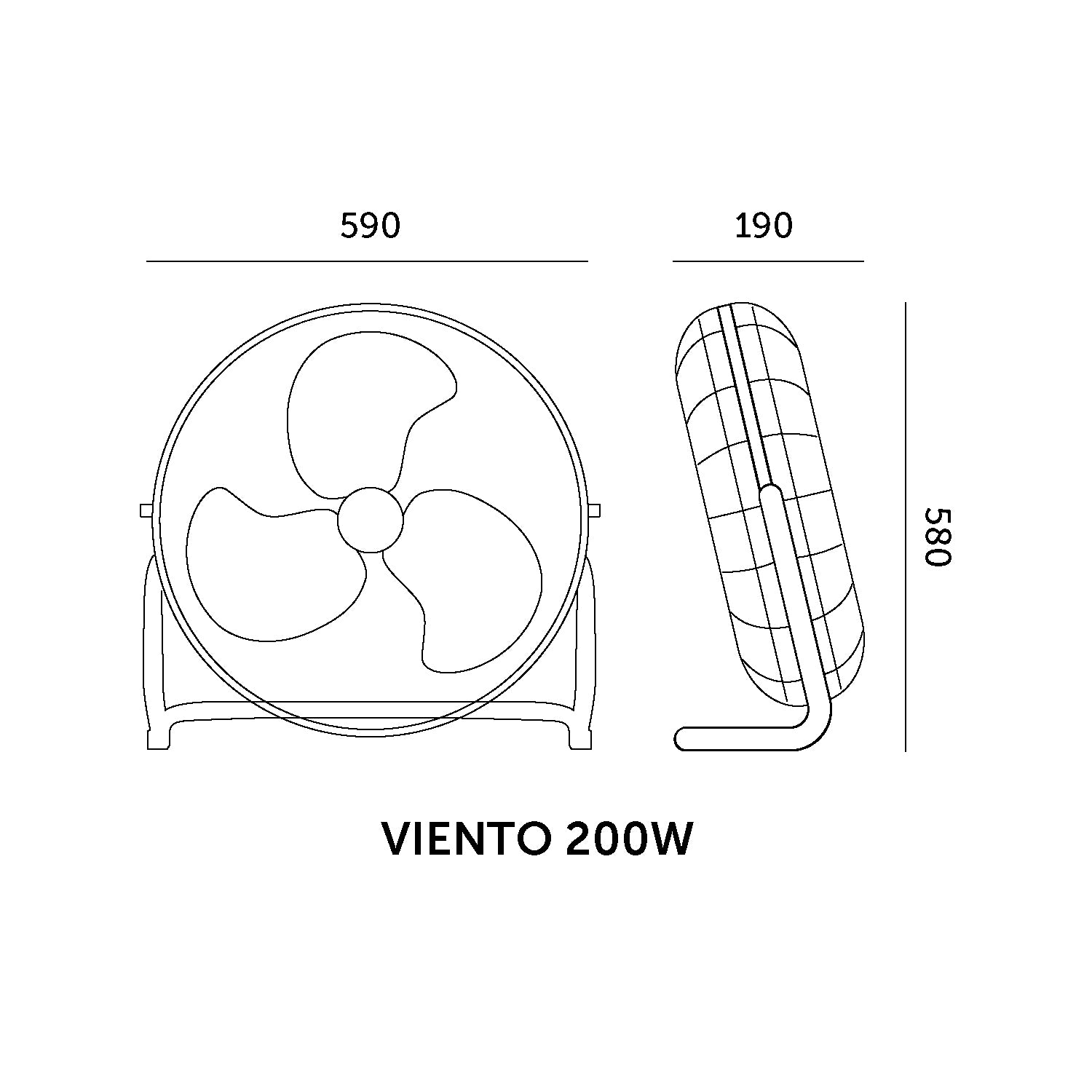 Floor fan VIENTO 200W Kobi Windstar