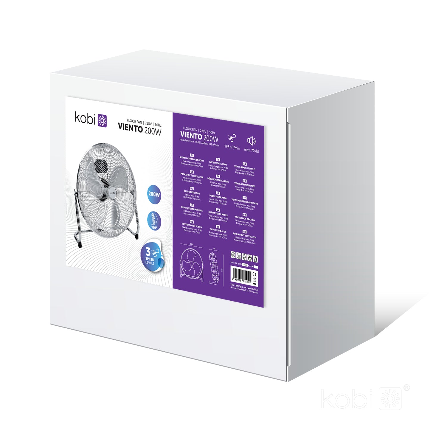 Floor fan VIENTO 200W Kobi Windstar