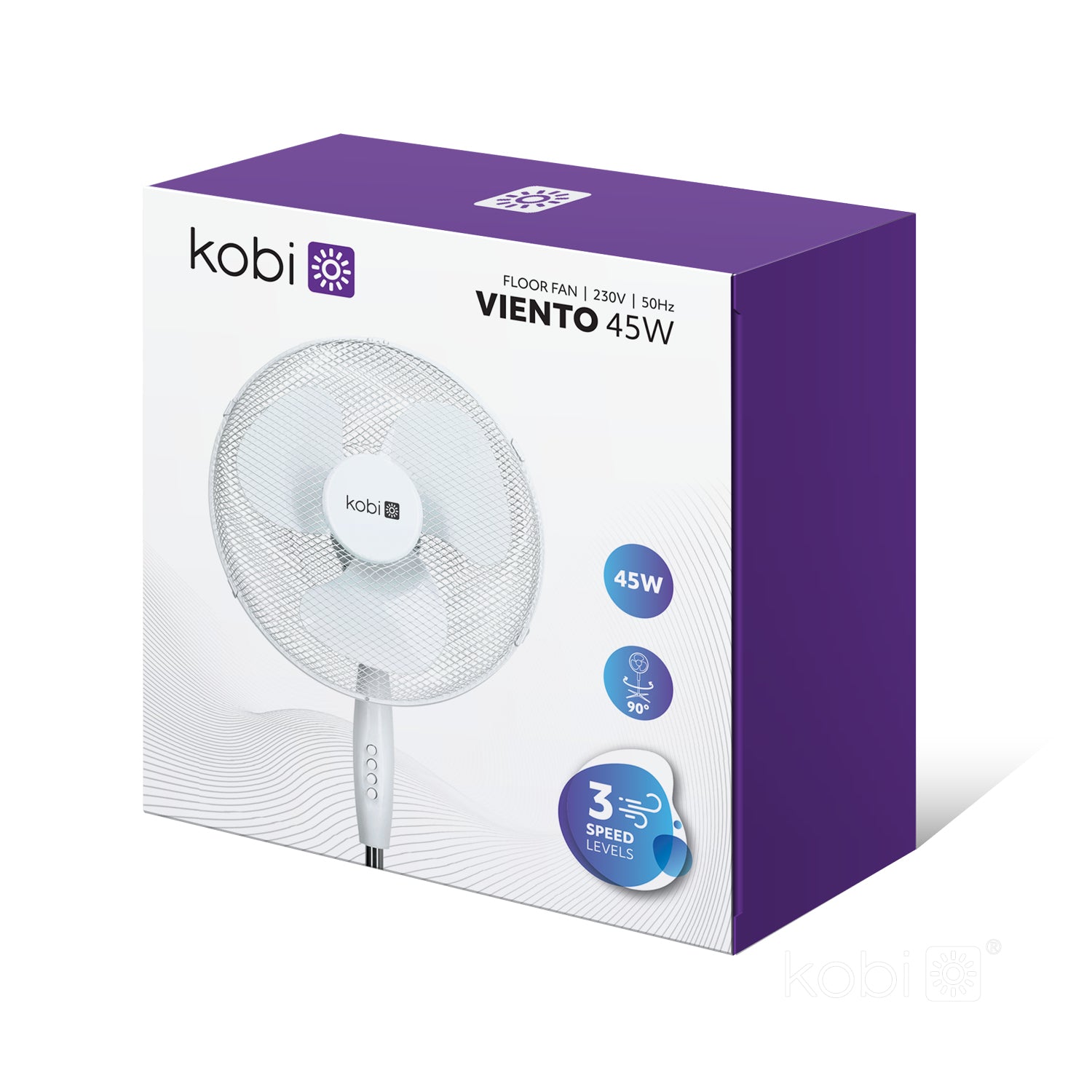Floor fan VIENTO 45W white Kobi Windstar