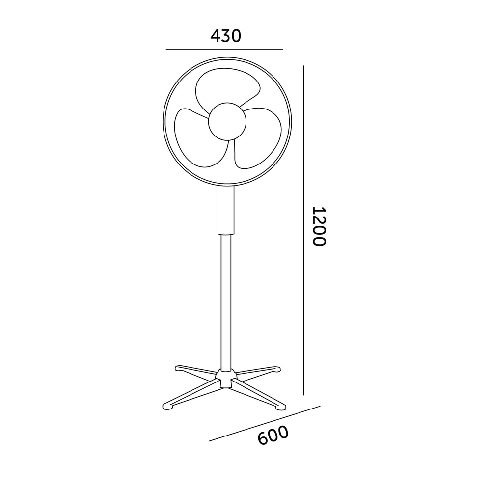 Floor fan VIENTO 45W white Kobi Windstar