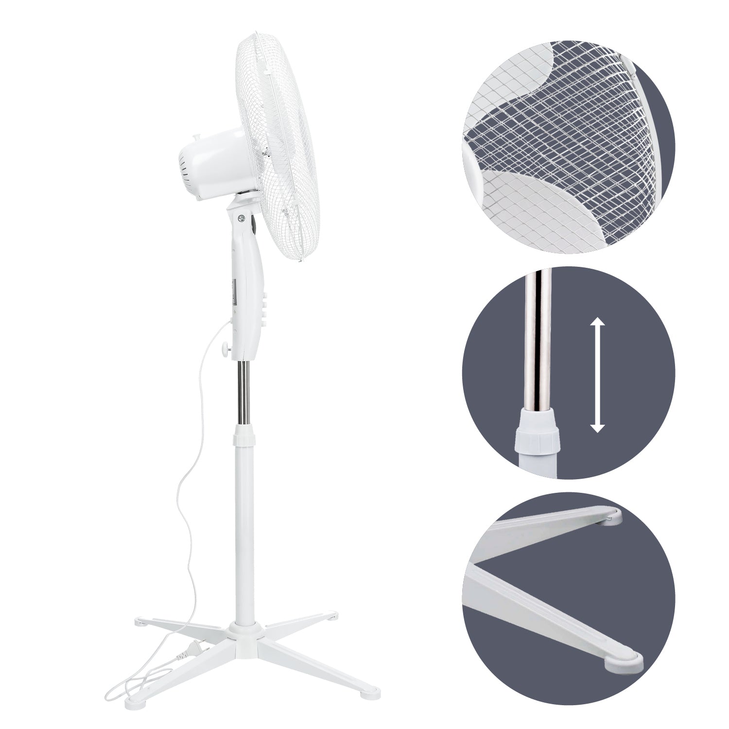Floor fan VIENTO 45W white Kobi Windstar