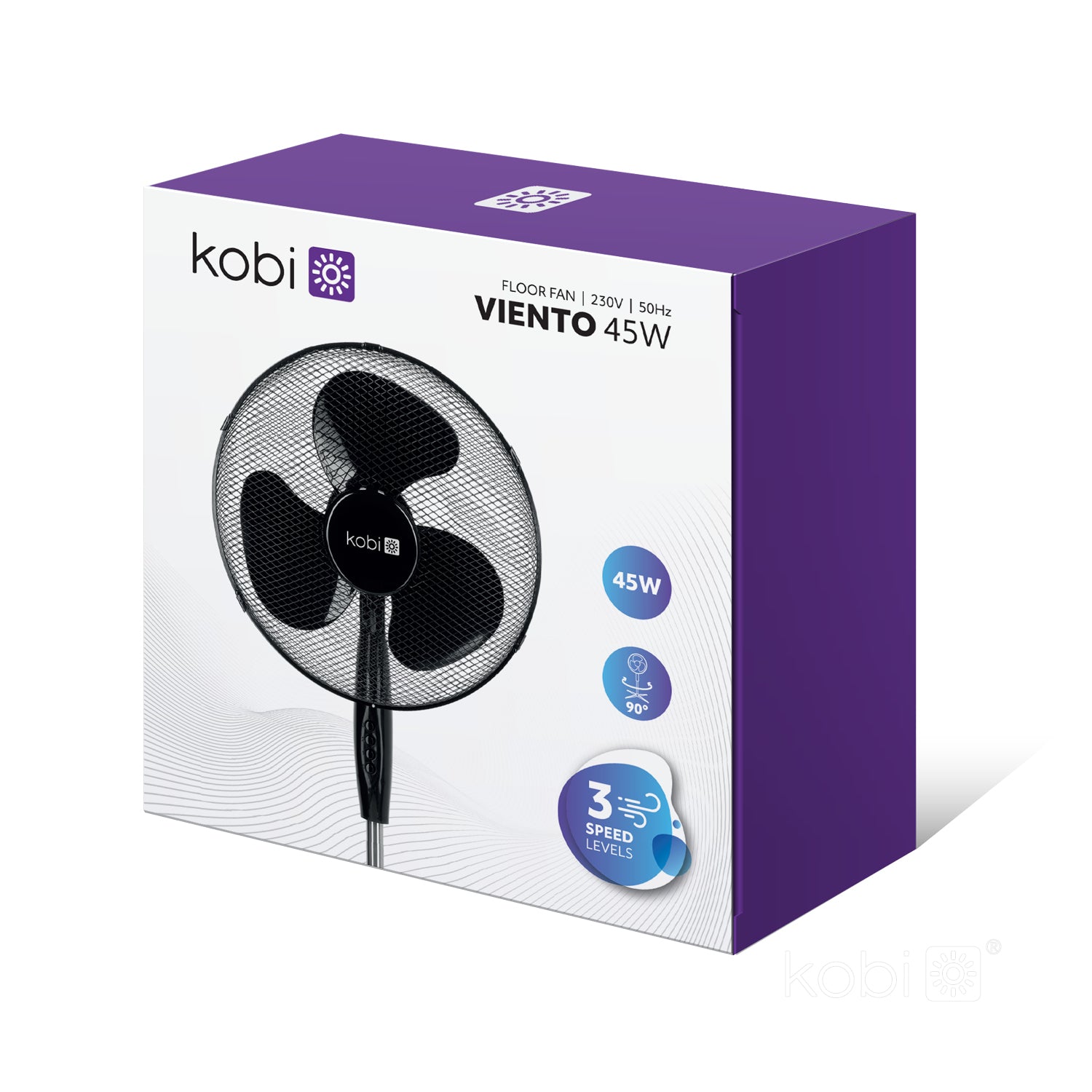Floor fan VIENTO 45W black Kobi Windstar