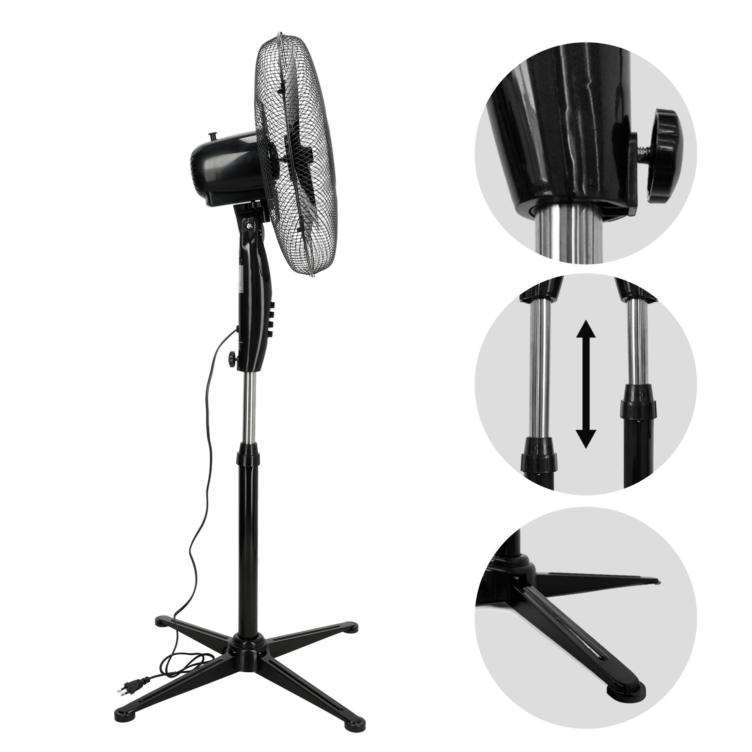 Floor fan VIENTO 45W black Kobi Windstar