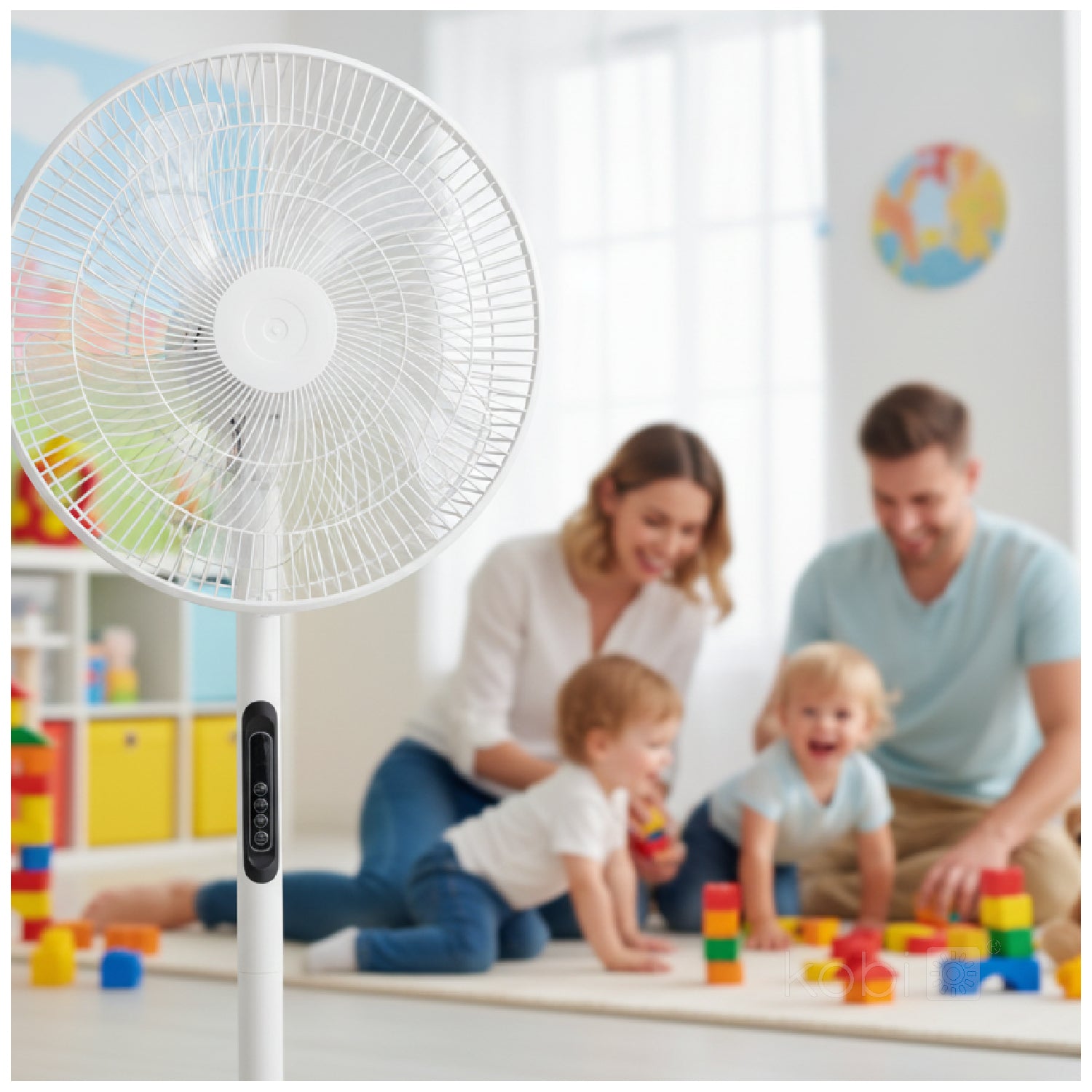 Floor fan VIENTO-R 40W white Kobi Windstar