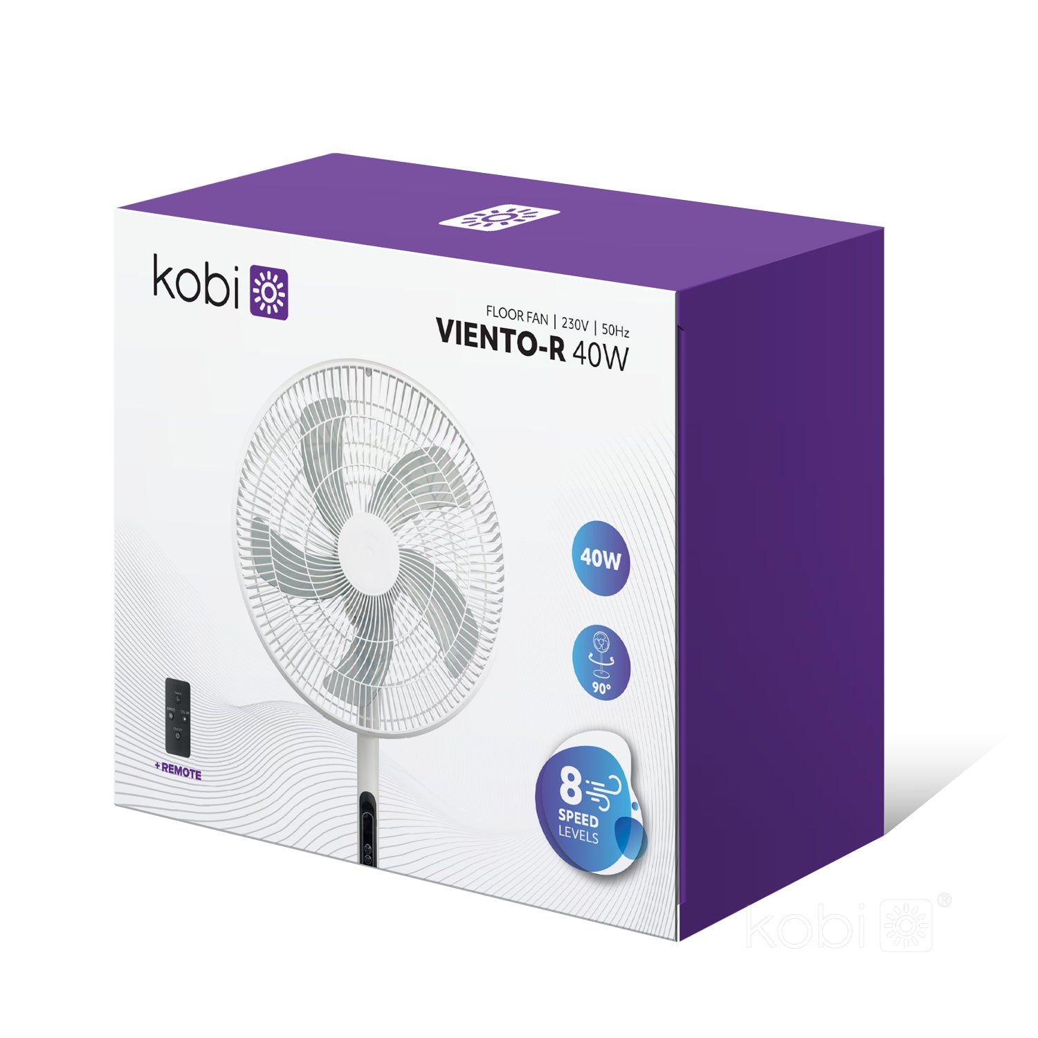 Floor fan VIENTO-R 40W white Kobi Windstar