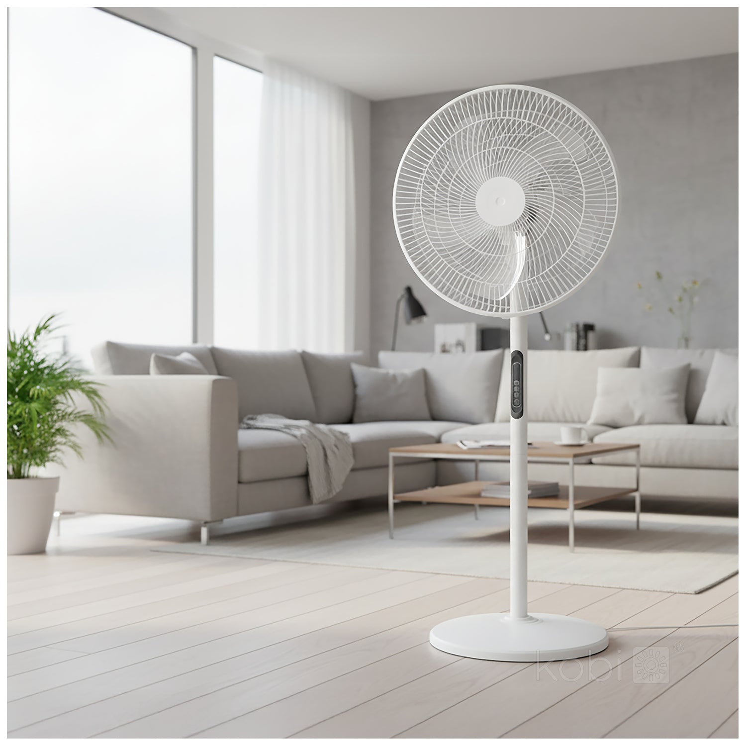 Floor fan VIENTO-R 40W white Kobi Windstar
