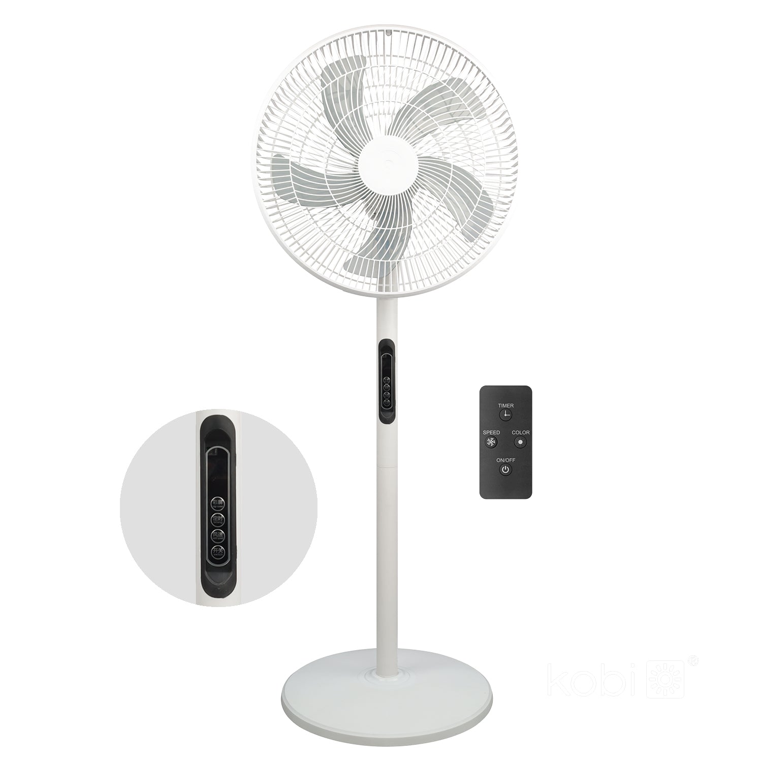 Floor fan VIENTO-R 40W white Kobi Windstar