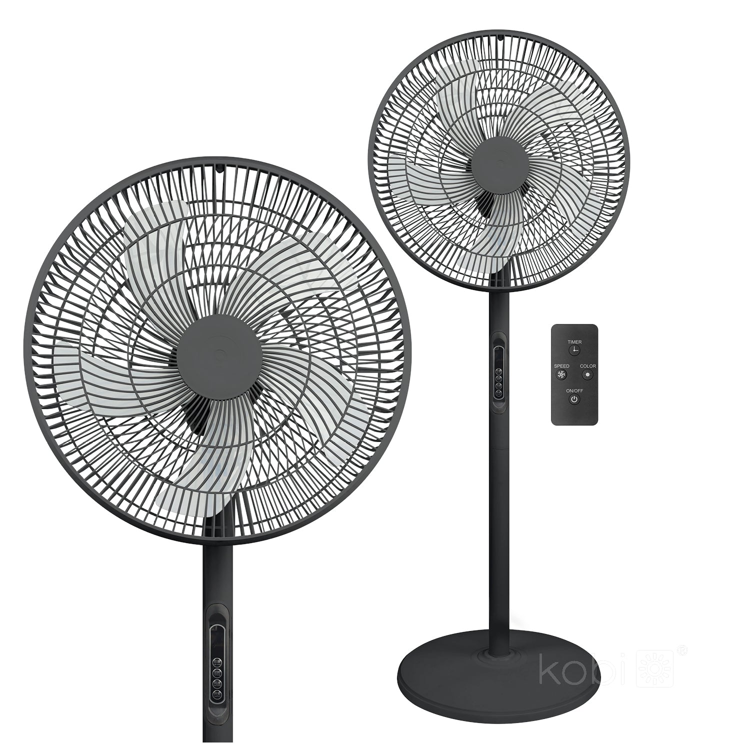 Floor fan VIENTO-R 40W black Kobi Windstar