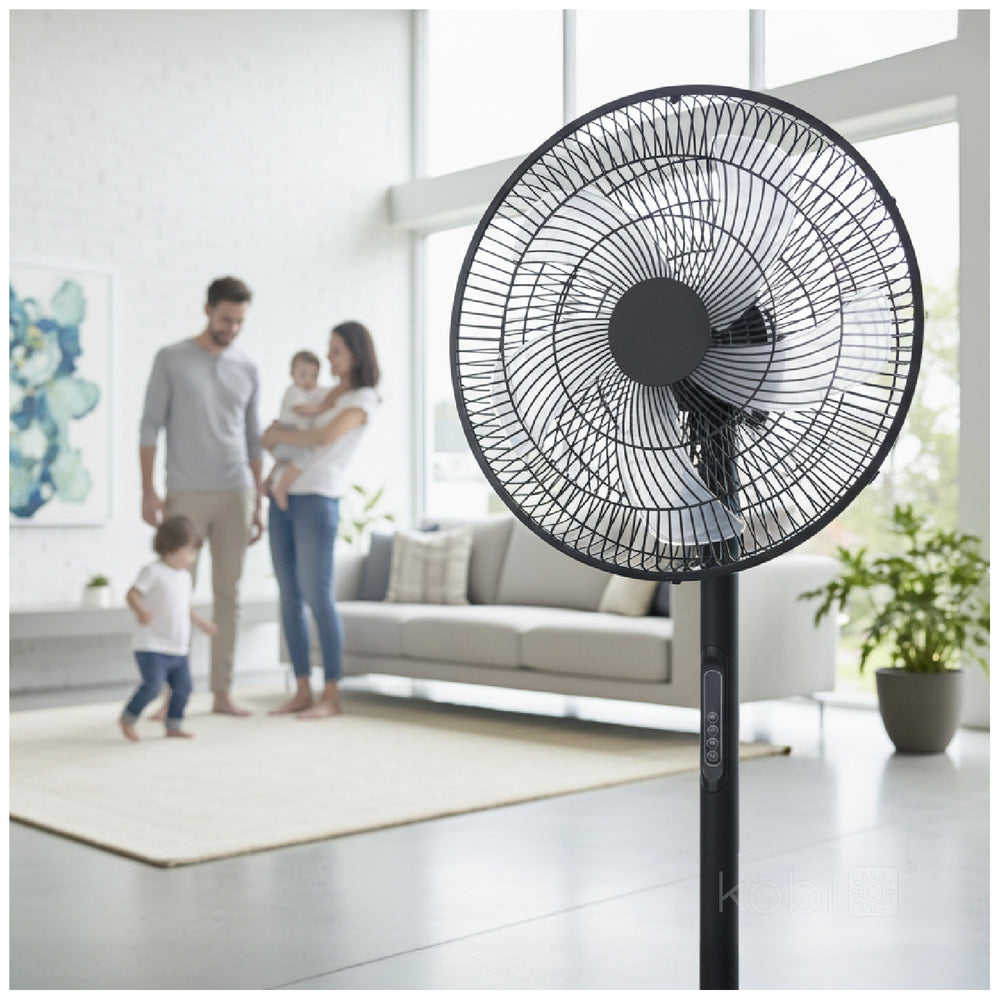 Floor fan VIENTO-R 40W black Kobi Windstar