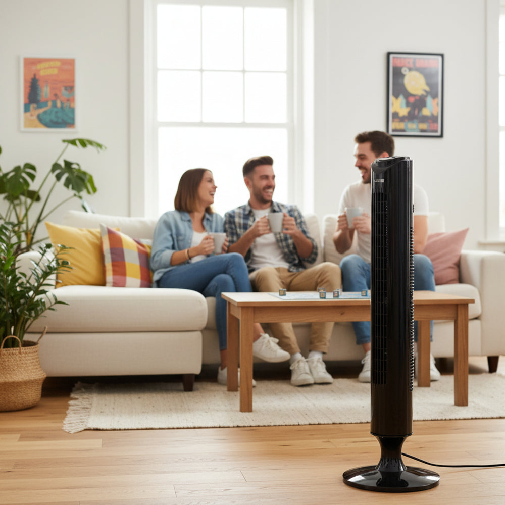 Tower fan LISSE 2 ST 45W black Kobi Windstar