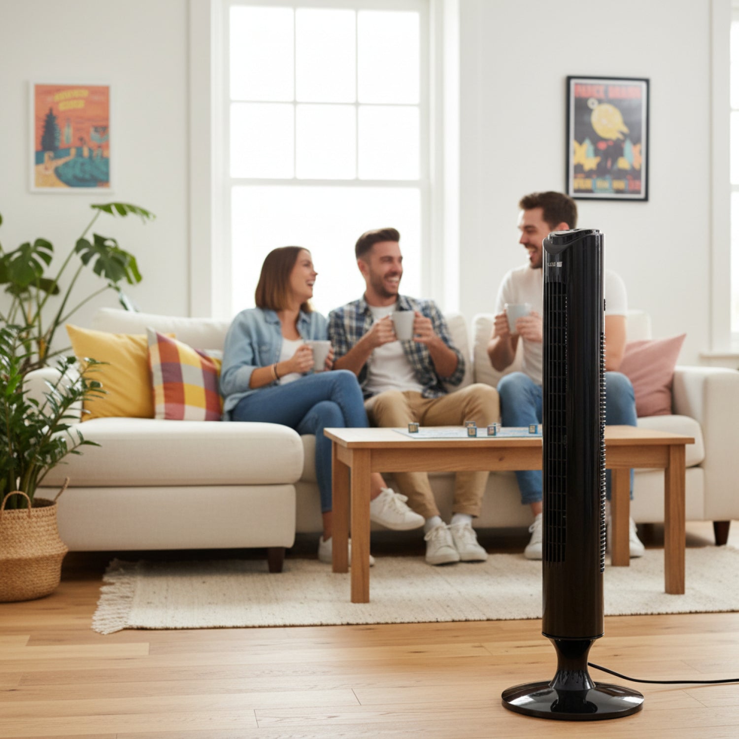 Tower fan LISSE 2 ST 45W black Kobi Windstar