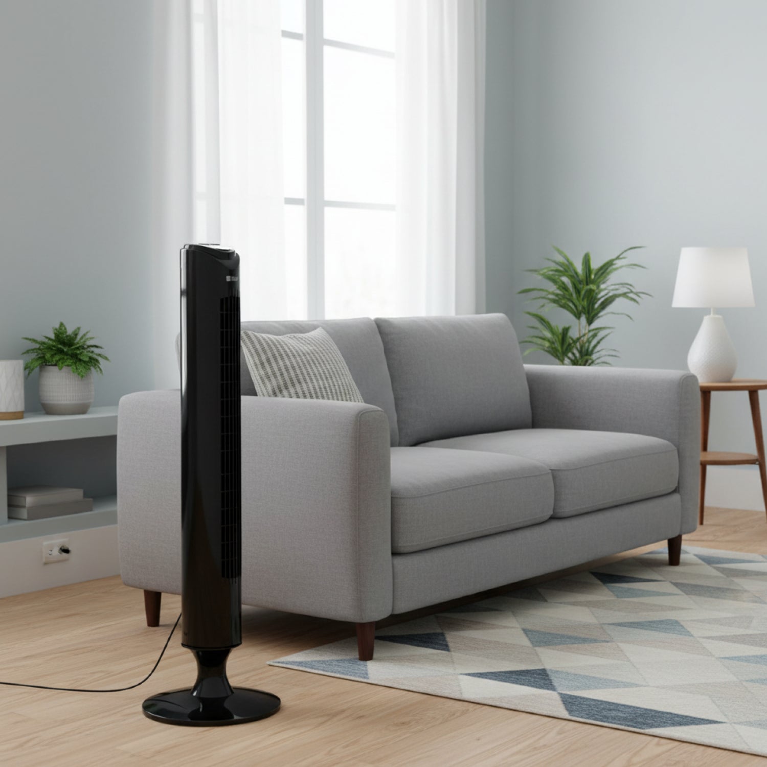 Tower fan LISSE 2 ST 45W black Kobi Windstar