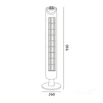 Tower fan LISSE 2 ST 45W black Kobi Windstar