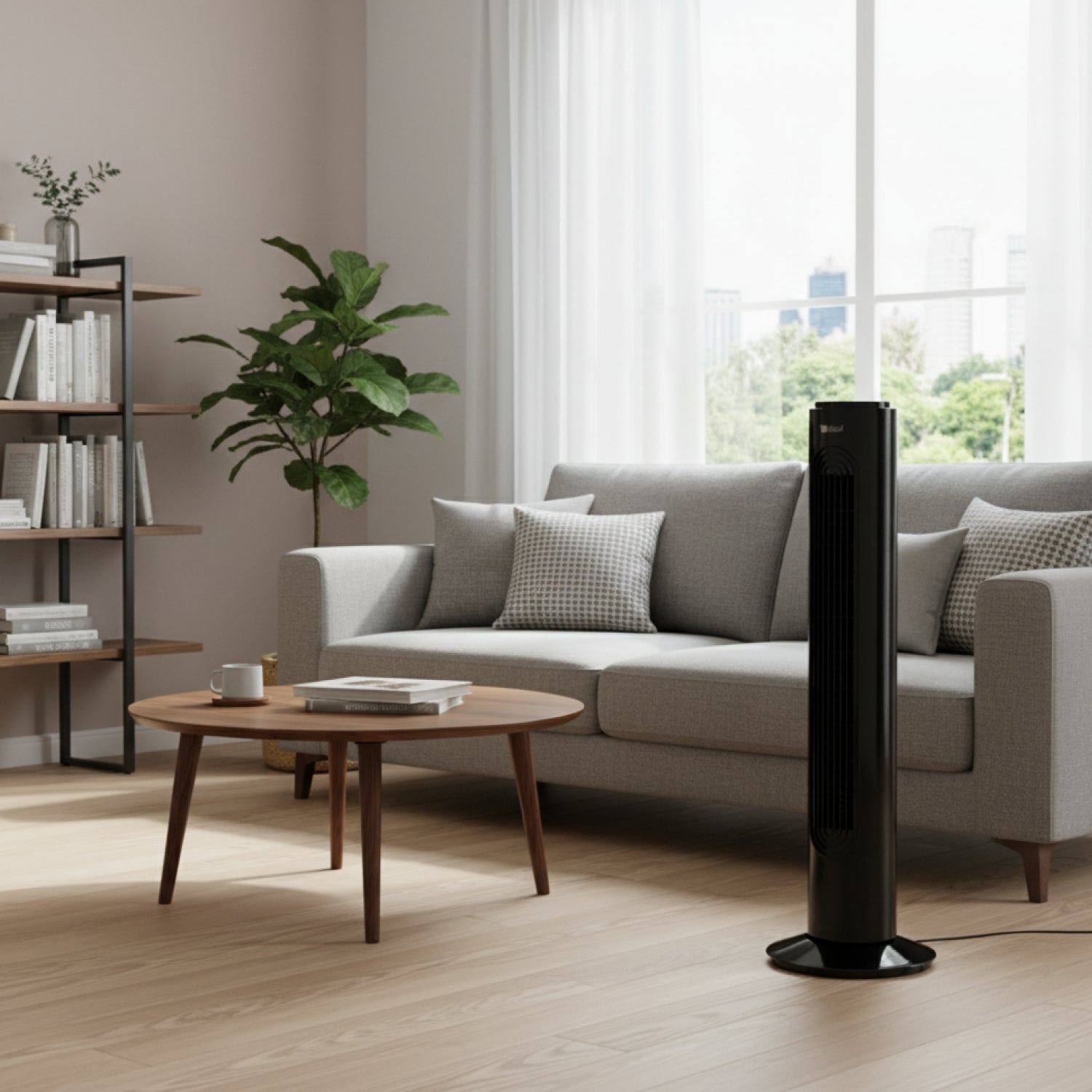 Tower fan VENLO 45W black Kobi