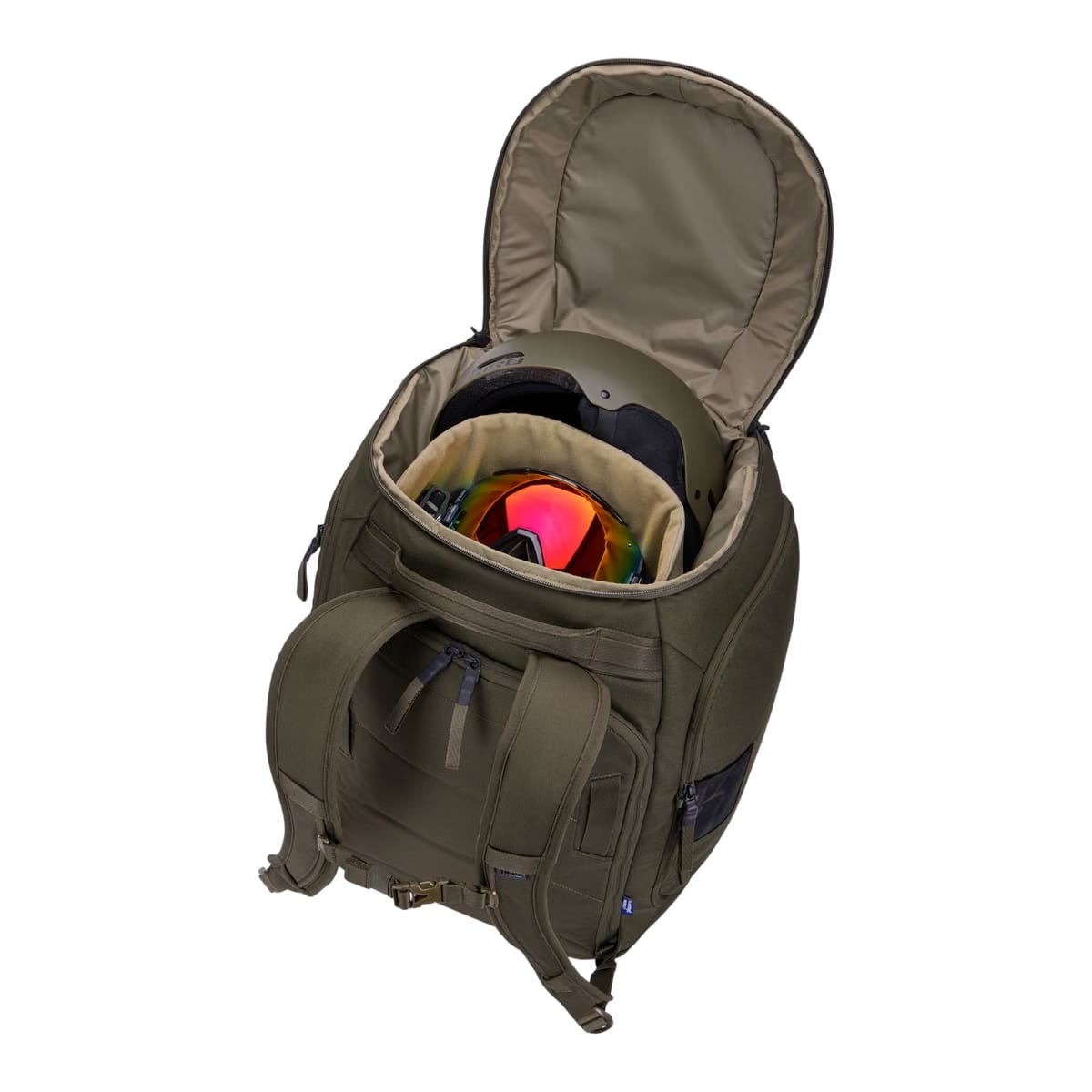 Thule 5157 Roundtrip Rolling Ski and Snowboard Boot Backpack 60L Deep Khaki