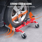 VEVOR Wheel Dolly, Max Capacity 1500 Lbs Car Dolly, Car Jack Dolly Lifter with 360° Rotatable Wheels, Heavy Duty Vehicle Positioning Ratchet Tire Jack, for Vehicle Car Auto Repair Moving, Set of 2