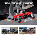 VEVOR Wheel Dolly, Max Capacity 1500 Lbs Car Dolly, Car Jack Dolly Lifter with 360° Rotatable Wheels, Heavy Duty Vehicle Positioning Hydraulic Tire Jack, for Vehicle Car Auto Repair Moving, Set of 2