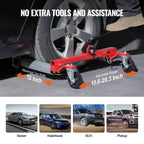 VEVOR Wheel Dolly, Max Capacity 1500 Lbs Car Dolly, Car Jack Dolly Lifter with 360° Rotatable Wheels, Heavy Duty Vehicle Positioning Ratchet Tire Jack, for Vehicle Car Auto Repair Moving