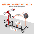 VEVOR Car Dolly Rack, Storage Rack with 360° Rotatable Wheels, Hydraulic Ratchet Trolley Jack Stand Organizer, Jack Stands Holder Storage Rack, 4-Dolly Capacity, Compatible with Most Dollies
