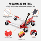 VEVOR Wheel Dolly, Max Capacity 1500 Lbs Car Dolly, Car Jack Dolly Lifter with 360° Rotatable Wheels, Heavy Duty Vehicle Positioning Hydraulic Tire Jack, for Vehicle Car Auto Repair Moving, Set of 2
