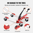 VEVOR Wheel Dolly, Max Capacity 1500 Lbs Car Dolly, Car Jack Dolly Lifter with 360° Rotatable Wheels, Heavy Duty Vehicle Positioning Ratchet Tire Jack, for Vehicle Car Auto Repair Moving, Set of 2