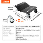 VEVOR Car Dolly Wheel Tire Dolly 2 PCS Heavy Duty Skate Auto Repair Dolly 1360.8 kg