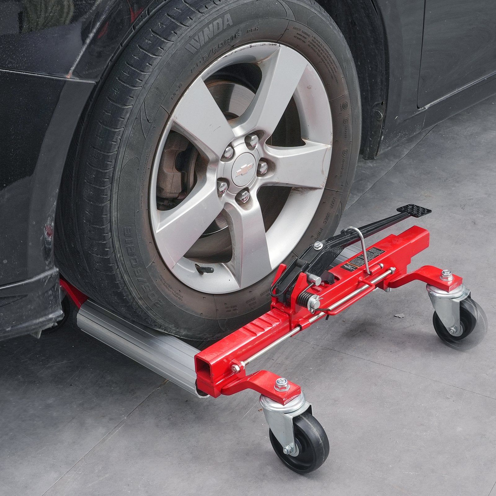 VEVOR Wheel Dolly, Max Capacity 1500 Lbs Car Dolly, Car Jack Dolly Lifter with 360° Rotatable Wheels, Heavy Duty Vehicle Positioning Ratchet Tire Jack, for Vehicle Car Auto Repair Moving, Set of 2