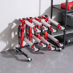 VEVOR Car Dolly Rack, Storage Rack with 360° Rotatable Wheels, Hydraulic Ratchet Trolley Jack Stand Organizer, Jack Stands Holder Storage Rack, 4-Dolly Capacity, Compatible with Most Dollies