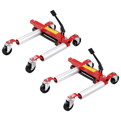 VEVOR Wheel Dolly, Max Capacity 1500 Lbs Car Dolly, Car Jack Dolly Lifter with 360° Rotatable Wheels, Heavy Duty Vehicle Positioning Hydraulic Tire Jack, for Vehicle Car Auto Repair Moving, Set of 2