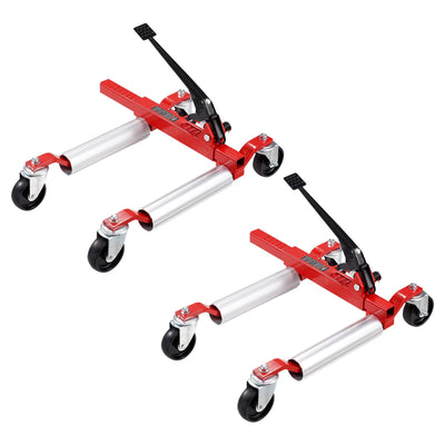 VEVOR Wheel Dolly, Max Capacity 1500 Lbs Car Dolly, Car Jack Dolly Lifter with 360° Rotatable Wheels, Heavy Duty Vehicle Positioning Ratchet Tire Jack, for Vehicle Car Auto Repair Moving, Set of 2
