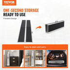 VEVOR Portable Wheelchair Ramp, 304.8 cm 363 kg Capacity, Non-Slip Aluminum Folding Threshold Ramp, Foldable Mobility Scooter Ramp Wheel Chair Ramp, Handicap Ramp for Home Steps, Stairs, Doorways, Curbs