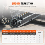 VEVOR Portable Wheelchair Ramp, 152 cm 363 kg Capacity, Non-Slip Aluminum Folding Threshold Ramp, Foldable Mobility Scooter Ramp Wheel Chair Ramp, Handicap Ramp for Home Steps, Stairs, Doorways, Curbs