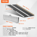 VEVOR Portable Wheelchair Ramp, 152 cm 363 kg Capacity, Non-Slip Aluminum Folding Threshold Ramp, Foldable Mobility Scooter Ramp Wheel Chair Ramp, Handicap Ramp for Home Steps, Stairs, Doorways, Curbs