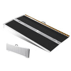 VEVOR Portable Wheelchair Ramp, 182.9 cm 362.9 kg Capacity, Non-Slip Aluminum Folding Threshold Ramp, Foldable Mobility Scooter Ramp Wheel Chair Ramp, Handicap Ramp for Home Steps, Stairs, Doorways, Curbs
