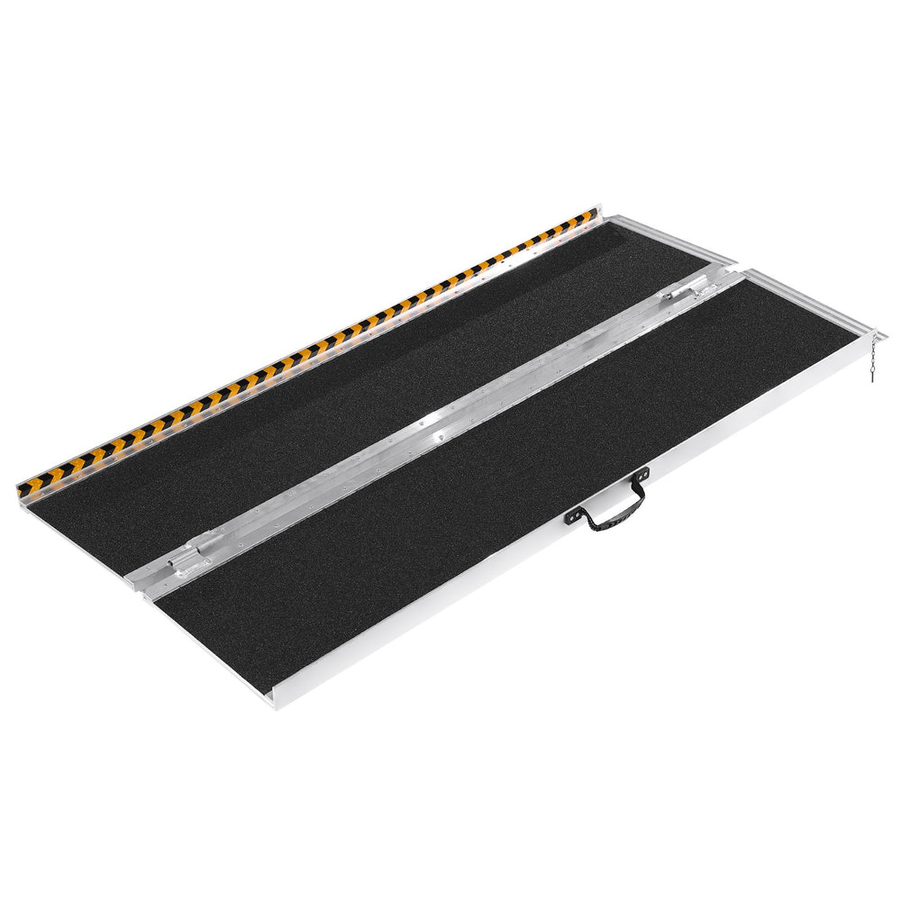 VEVOR Portable Wheelchair Ramp, 182.9 cm 362.9 kg Capacity, Non-Slip Aluminum Folding Threshold Ramp, Foldable Mobility Scooter Ramp Wheel Chair Ramp, Handicap Ramp for Home Steps, Stairs, Doorways, Curbs