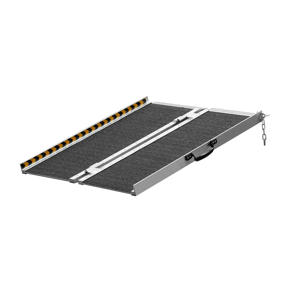 VEVOR Portable Wheelchair Ramp, 91.4 cm 362.9 kg Capacity, Non-Slip Aluminum Folding Threshold Ramp, Foldable Mobility Scooter Ramp Wheel Chair Ramp, Handicap Ramp for Home Steps, Stairs, Doorways, Curbs