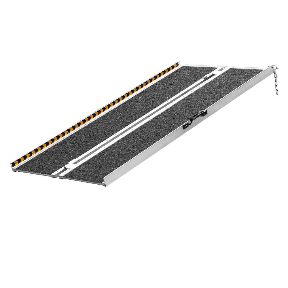 VEVOR Portable Wheelchair Ramp, 152 cm 363 kg Capacity, Non-Slip Aluminum Folding Threshold Ramp, Foldable Mobility Scooter Ramp Wheel Chair Ramp, Handicap Ramp for Home Steps, Stairs, Doorways, Curbs