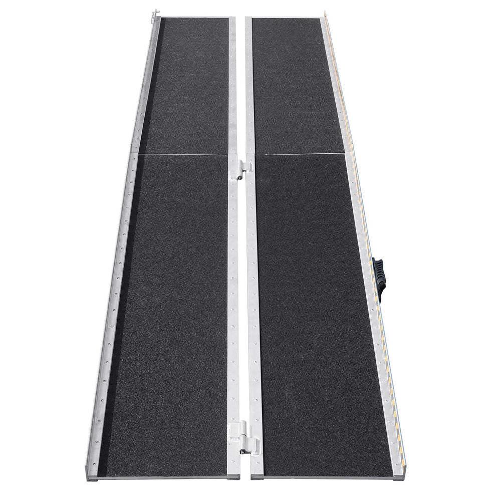 VEVOR Portable Wheelchair Ramp, 304.8 cm 363 kg Capacity, Non-Slip Aluminum Folding Threshold Ramp, Foldable Mobility Scooter Ramp Wheel Chair Ramp, Handicap Ramp for Home Steps, Stairs, Doorways, Curbs