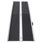 VEVOR Portable Wheelchair Ramp, 304.8 cm 363 kg Capacity, Non-Slip Aluminum Folding Threshold Ramp, Foldable Mobility Scooter Ramp Wheel Chair Ramp, Handicap Ramp for Home Steps, Stairs, Doorways, Curbs