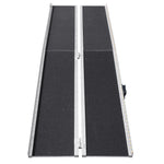 VEVOR Portable Wheelchair Ramp, 304.8 cm 363 kg Capacity, Non-Slip Aluminum Folding Threshold Ramp, Foldable Mobility Scooter Ramp Wheel Chair Ramp, Handicap Ramp for Home Steps, Stairs, Doorways, Curbs