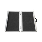VEVOR Portable Wheelchair Ramp, 91.4 cm 362.9 kg Capacity, Non-Slip Aluminum Folding Threshold Ramp, Foldable Mobility Scooter Ramp Wheel Chair Ramp, Handicap Ramp for Home Steps, Stairs, Doorways, Curbs