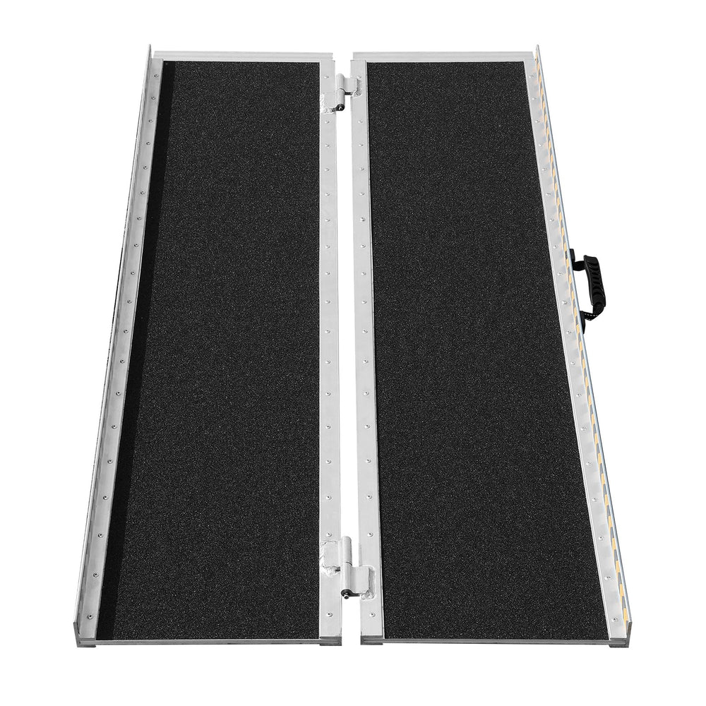 VEVOR Portable Wheelchair Ramp, 152 cm 363 kg Capacity, Non-Slip Aluminum Folding Threshold Ramp, Foldable Mobility Scooter Ramp Wheel Chair Ramp, Handicap Ramp for Home Steps, Stairs, Doorways, Curbs